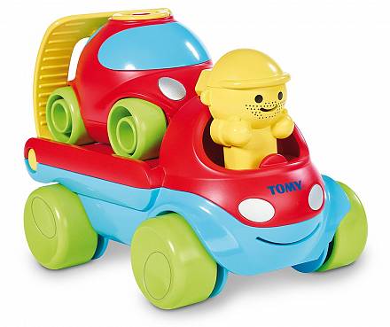 Заводная игрушка - Весёлая машинка с эвакуатором из серии Заводи и гоняй 
